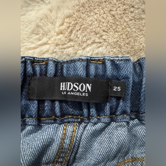 Hudson Remi High rise paper bag straight crop jeans size 25 - Picture 2 of 12